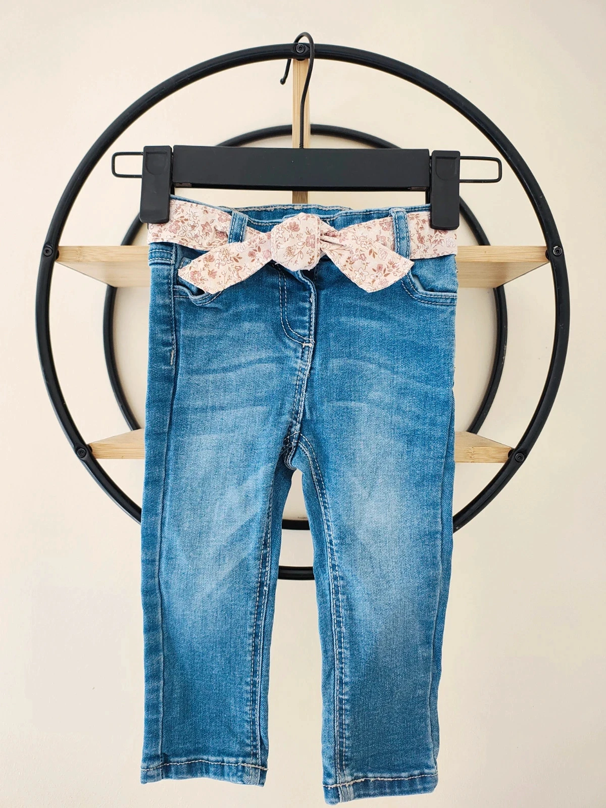 9 mois pantalon jean avec ceinture Tape à l'oeil